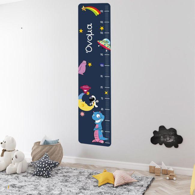 Wall stickers height measure, Cute, alliens