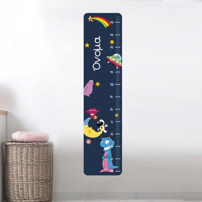 Wall stickers height measure, Cute, alliens