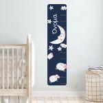 Wall stickers height measure, Sheeps, moon, stars with name