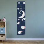 Wall stickers height measure, Sheeps, moon, stars with name
