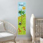 Wall stickers height measure, land animals