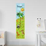 Wall stickers height measure, land animals