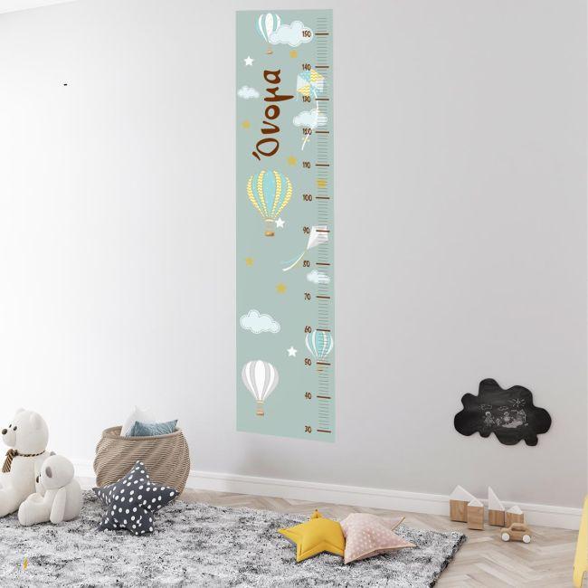 Wall stickers height measure Balloons in the night sky
