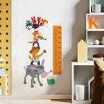 Wall stickers height measure, The Bremen Town Musicians 