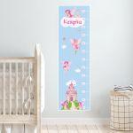 Wall stickers height measure Fairies and castle
