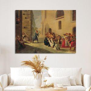 Canvas print The murder of Kapodistria, Tsokos 2