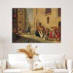Canvas print The murder of Kapodistria, Tsokos