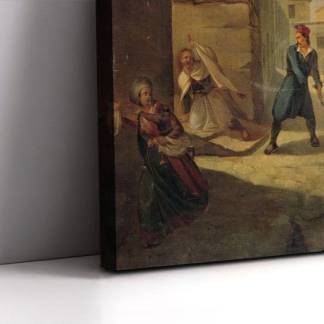Canvas print The murder of Kapodistria, Tsokos