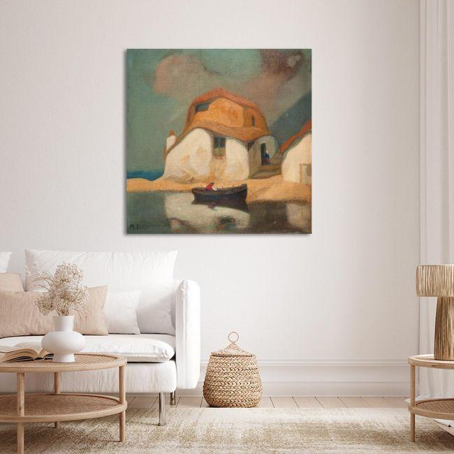 Canvas print House and a boat, Oikonomou