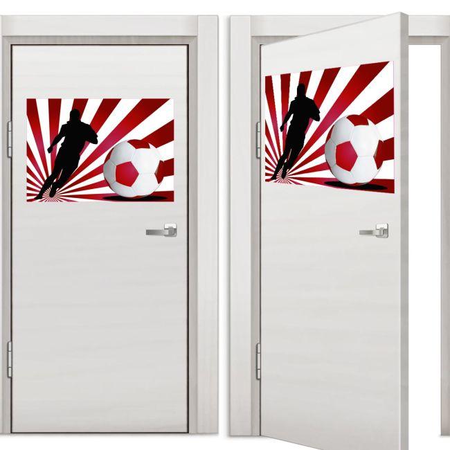 Wall stickers Footballer with red background