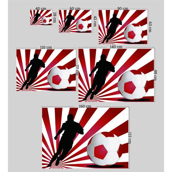 Wall stickers Footballer with red background