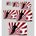 Wall stickers Footballer with red background