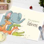 Placemat, Painted animals of the earth