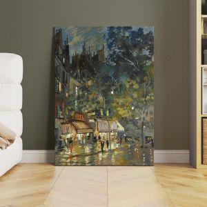 Canvas print Paris cafe by night, Korovin K.