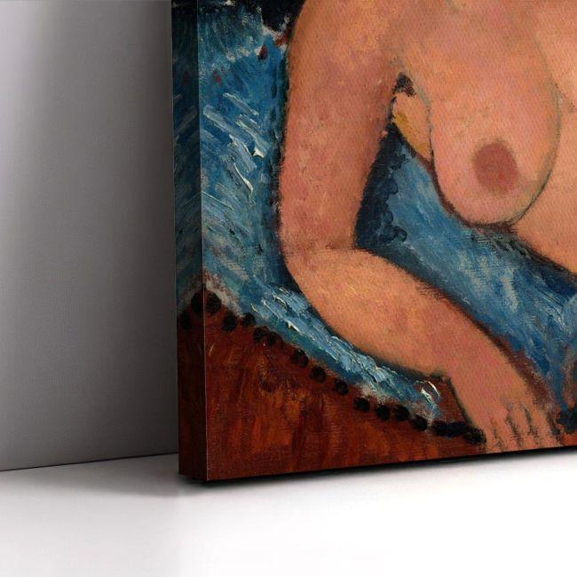 Πίνακας ζωγραφικής Nude on a blue cushion, Modigliani