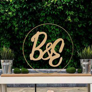 Couple Initials united, woodart 2