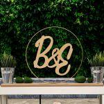 Couple Initials united, woodart 2