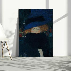 Πίνακας ζωγραφικής Lady with hat and feather boa I, Klimt G.