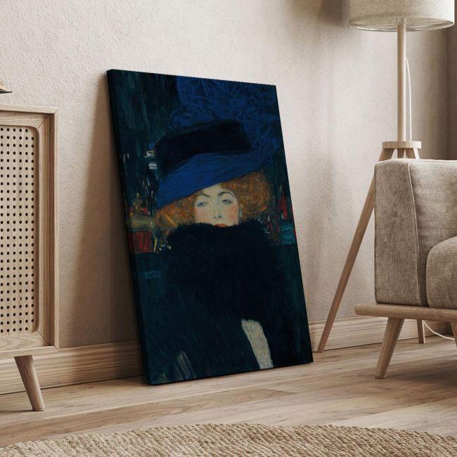 Πίνακας ζωγραφικής Lady with hat and feather boa I, Klimt G.