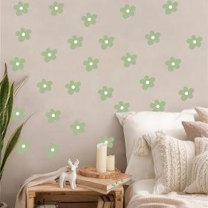 Wall stickers daisies abstract, mint