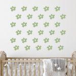 Wall stickers daisies abstract, mint
