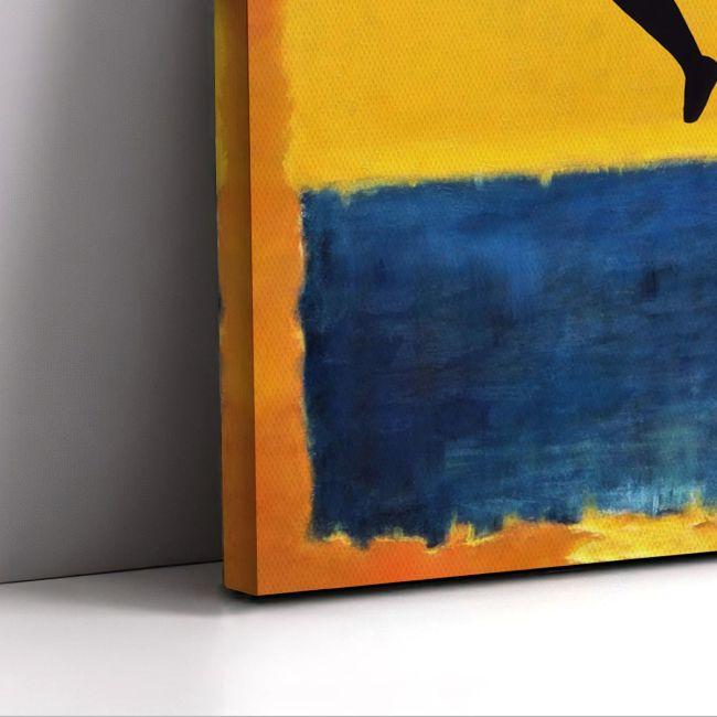 Canvas print Icarus over yellow and blue (original Rothko and Matisse)