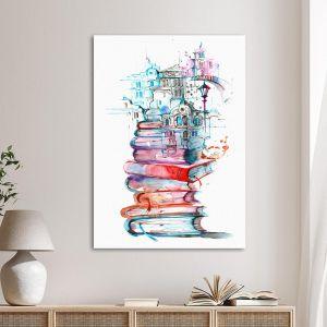 Πίνακας ζωγραφικής Books in the city
