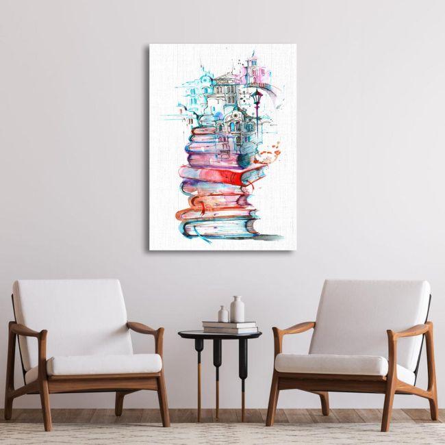Canvas print Books in the city