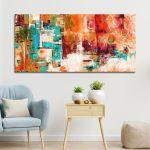 Canvas print Multicolor abstract, panoramic