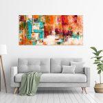 Πίνακας σε καμβά Multicolor abstract, πανοραμικός