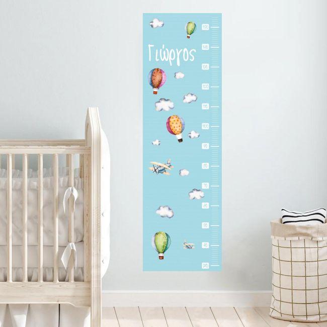 Αναστημόμετρο, υψομετρητής, Αερόστατα και αεροπλάνα, αυτοκόλλητο τοίχου