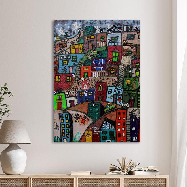 Canvas print urban landscape, Paysage urbain vertical