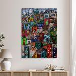 Canvas print urban landscape, Paysage urbain vertical