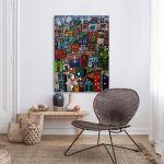 Canvas print urban landscape, Paysage urbain vertical