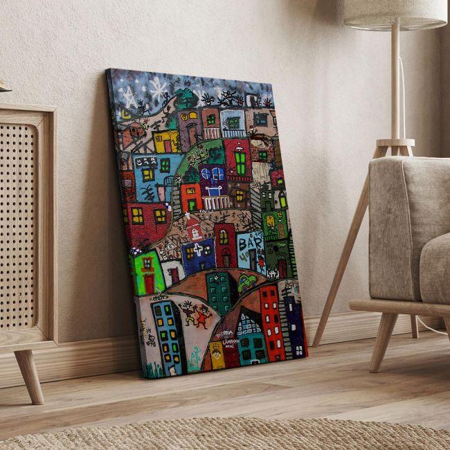 Canvas print urban landscape, Paysage urbain vertical