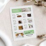 Products Pricelist 1 sheet, personalized