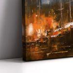 Canvas print Boats, Boats in harbor