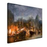 Canvas print Boats, Boats in harbor