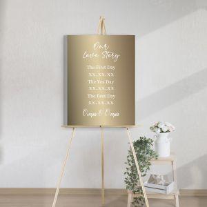 Gold Plexiglass sign Wedding Welcome 2