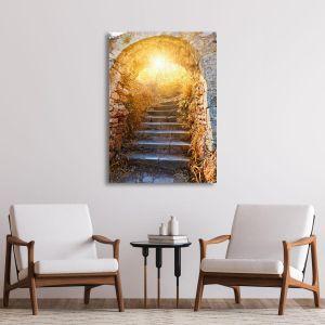 Canvas print Old stone stairways in Palamidi fortress View 1 2