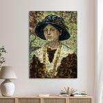 Canvas print Portrait of a girl with flowers, Prendergast M. B.