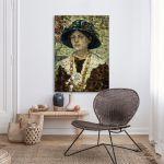 Πίνακας ζωγραφικής Portrait of a girl with flowers, Prendergast M. B.