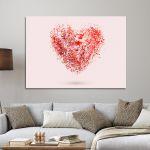 Canvas print Heart abstract Watercolor