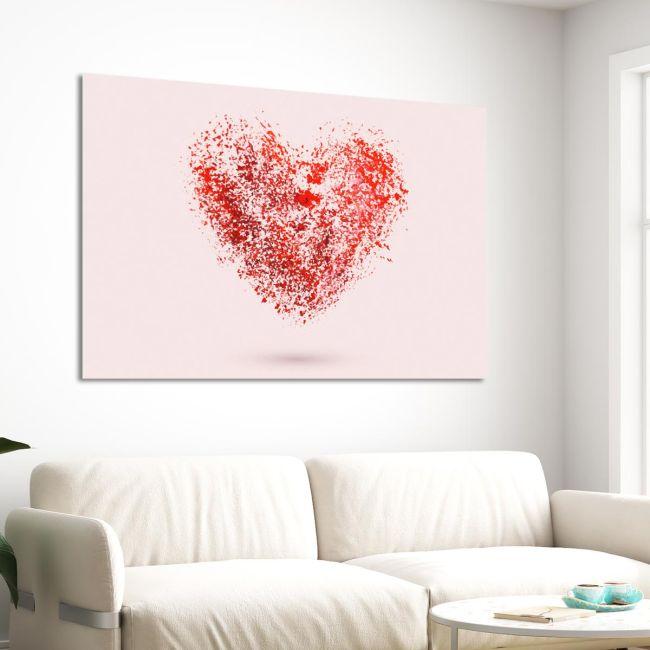 Canvas print Heart abstract Watercolor