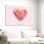 Canvas print Heart abstract Watercolor
