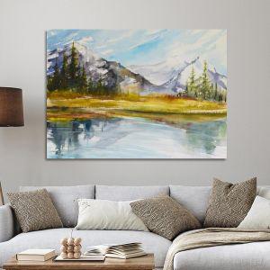 Canvas print Lake at mountain, Mountain Lake