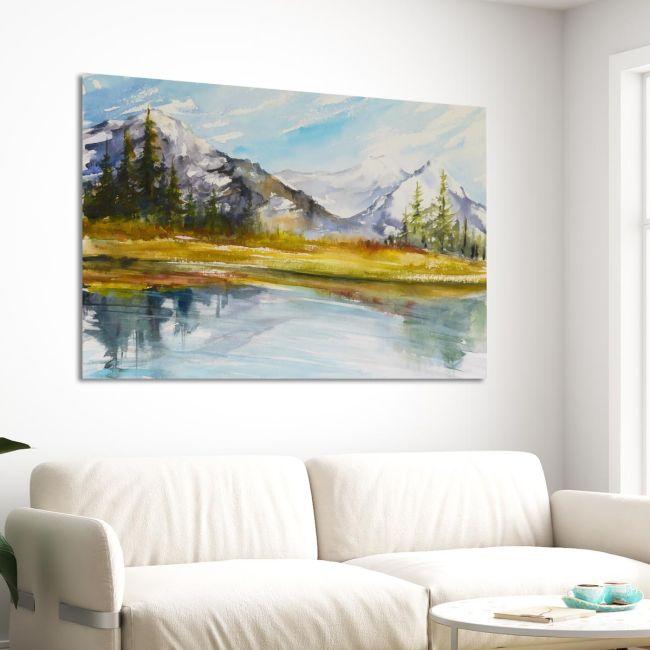 Canvas print Lake at mountain, Mountain Lake