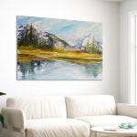 Canvas print Lake at mountain, Mountain Lake
