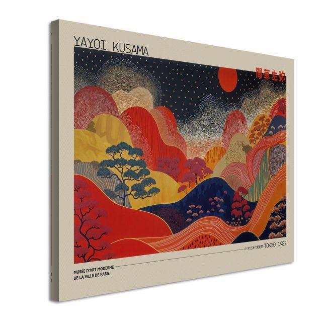 Πίνακας ζωγραφικής Mountains and red sun, reart (original YAYOI Kusama)