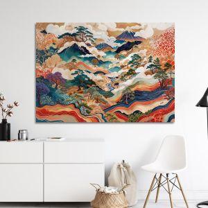 Πίνακας ζωγραφικής Mountains and rivers, reart (original YAYOI Kusama)